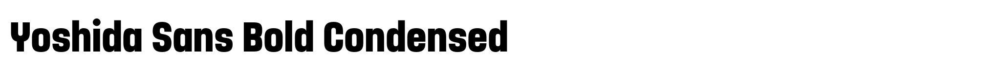 Yoshida Sans Bold Condensed image